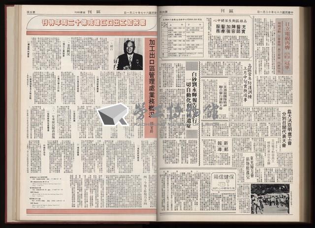《加工出口區區刊半月刊合訂本》第001期至第192期(數位)藏品圖，第330張
