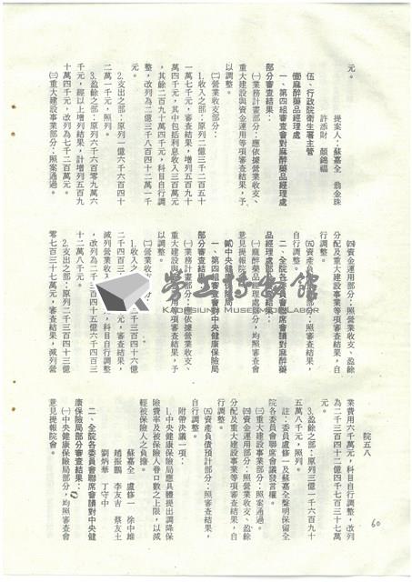 立法院公報初稿影本藏品圖，第60張