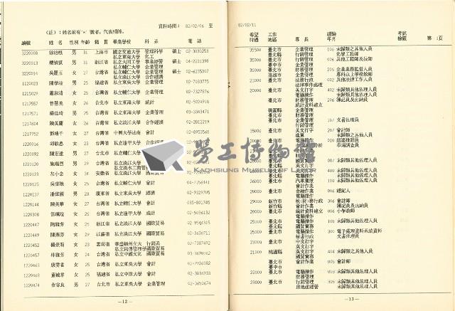 《國內大專以上畢業青年求職人才通報》114期藏品圖，第10張