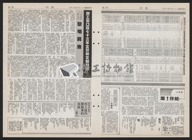 《加工出口區區刊半月刊合訂本》第193期至第338期藏品圖，第220張