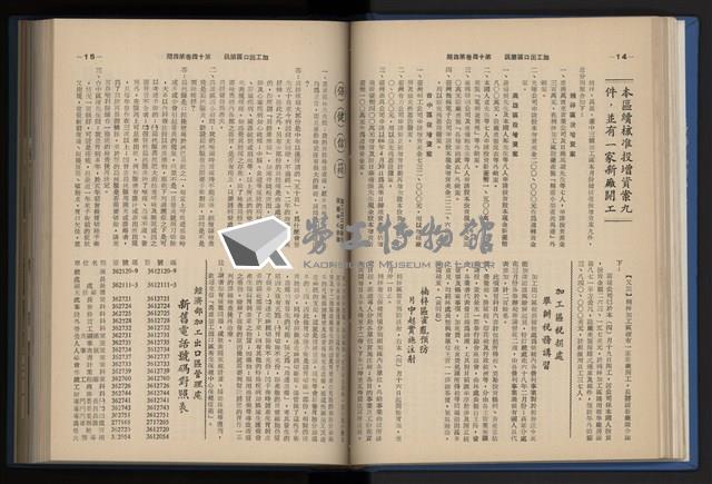 《加工出口區簡訊合訂本》第14卷第1期至第14卷第12期藏品圖，第74張