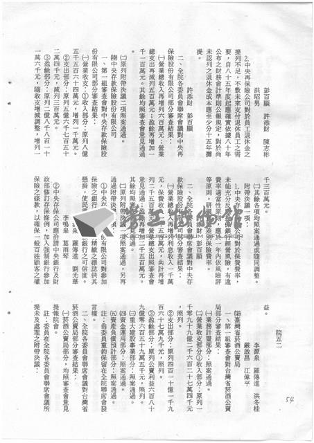 立法院公報初稿影本藏品圖，第54張