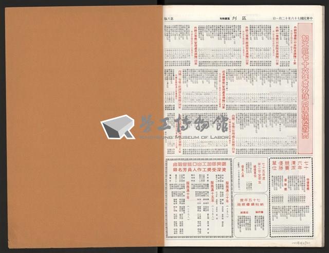 《加工出口區區刊半月刊合訂本》第339期至第374期藏品圖，第65張