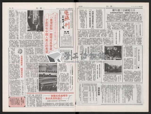 《加工出口區區刊半月刊合訂本》第495期至第518期藏品圖，第4張