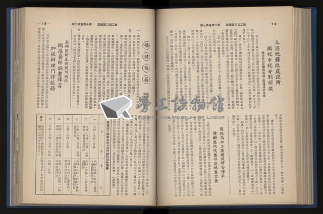 《加工出口區簡訊合訂本》第14卷第1期至第14卷第12期藏品圖，第155張