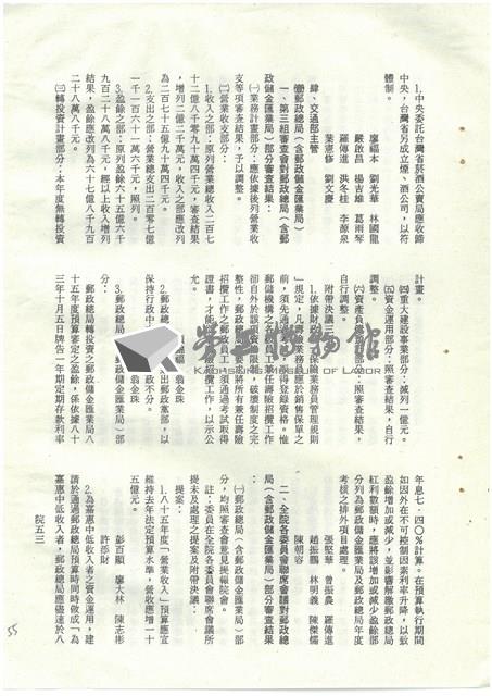 立法院公報初稿影本藏品圖，第55張