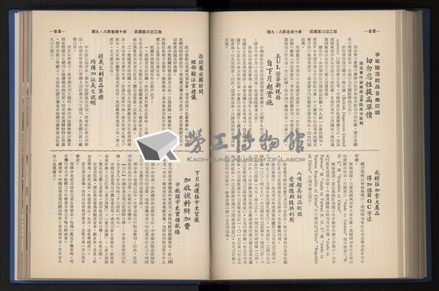 《加工出口區簡訊合訂本》第14卷第1期至第14卷第12期藏品圖，第205張