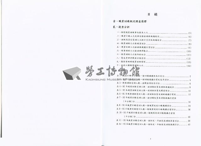 《中華民國臺灣地區95年職業訓練概況調查報告》藏品圖，第5張