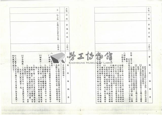 台機公司股權標售未成後歷次會議結論綱要影本藏品圖，第5張