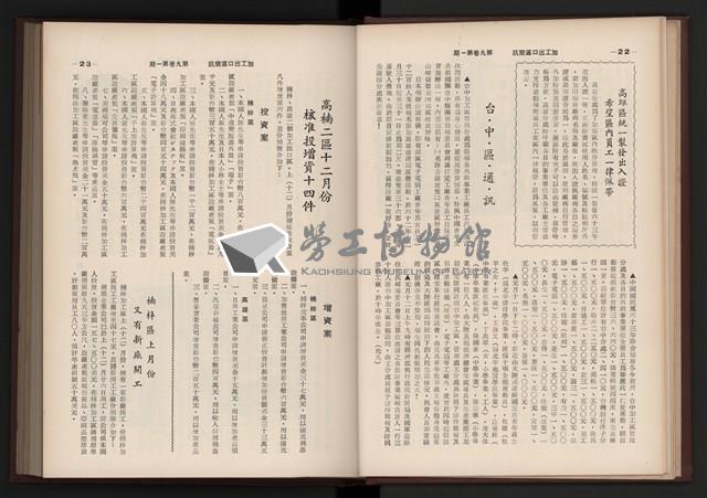 《加工出口區簡訊合訂本》第9卷第1期至第12期(數位)藏品圖，第18張