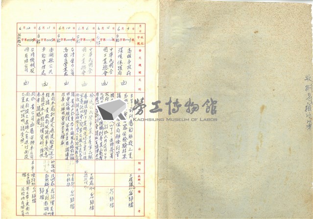 臺機公司民國86年收文簿藏品圖，第2張
