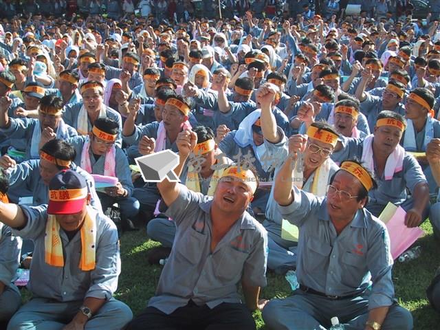 中鋼2003年廠內靜坐抗議照片藏品圖，第2張