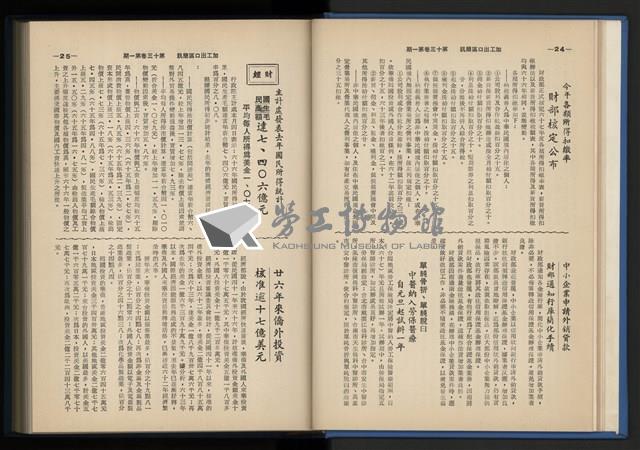 《加工出口區簡訊合訂本》第13卷第1期至第13卷第12期藏品圖，第22張
