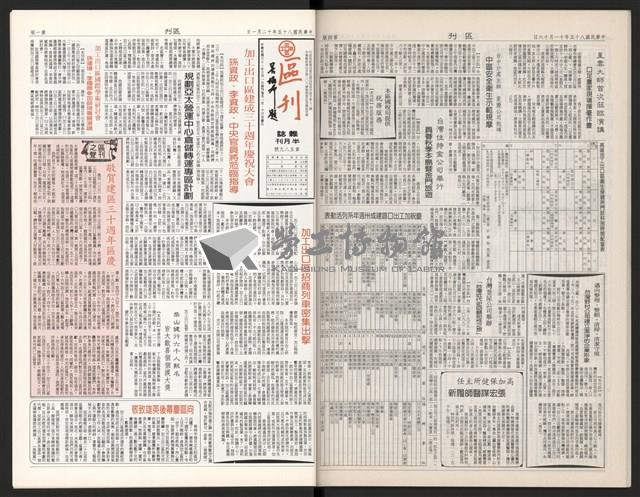 《加工出口區區刊半月刊合訂本》第568期至第590期(數位)藏品圖，第46張