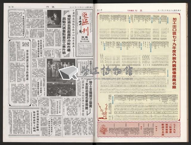 《加工出口區區刊半月刊合訂本》第423期至第446期藏品圖，第46張