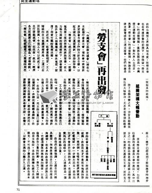 林芳玲撰〈從「台灣勞工法律支援會」到「台灣勞工運動支援會」：專訪現任勞支會主委唐雲騰〉影本藏品圖，第6張