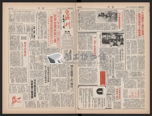 《加工出口區區刊半月刊合訂本》第423期至第446期藏品圖，第6張