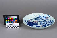 青花釉裡紅花鳥盤藏品圖，第2張