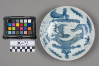 青花過牆龍紋盤藏品圖，第5張