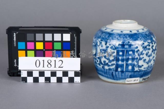 青花雙喜瓷罐藏品圖，第1張