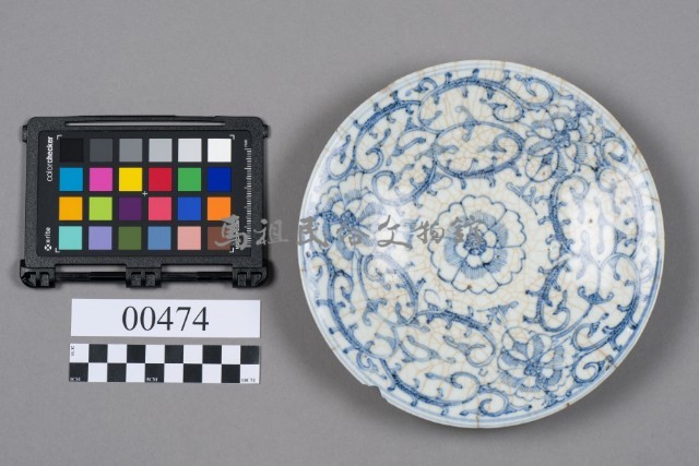 青花草紋盤藏品圖，第5張