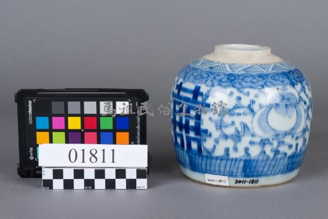 青花雙喜瓷罐藏品圖，第2張