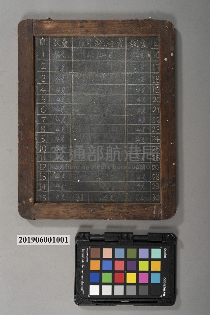 月耗油量紀錄石板藏品圖，第1張