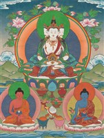 普明大日如來 - 《唐卡藝術》選集藏品圖，第1張