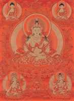 長壽三尊 - 《唐卡藝術》選集藏品圖，第1張
