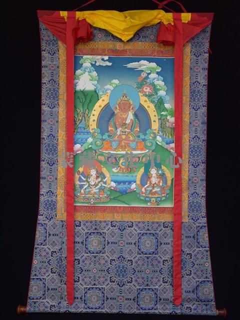 長壽三尊(手繪唐卡)藏品圖，第1張