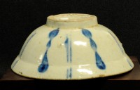 青花印花幾何圖形湯碗藏品圖，第1張