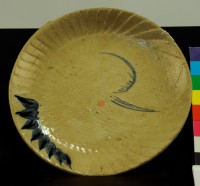 模印丹頂鶴大盤藏品圖，第1張