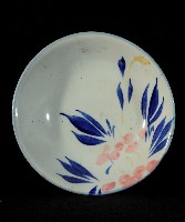 青花粉紅彩花草圈紋湯碗藏品圖，第1張