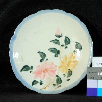 圈紋彩繪花草盤藏品圖，第1張