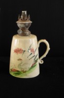 彩瓷煤油桌燈藏品圖，第1張