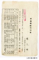 楊文明《臺南州立臺南第二中學校學業成績證明書》藏品圖，第1張