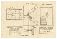 張紹竑「樓梯」工程製圖作業藏品圖，第1張