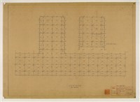 《臺灣省立成功大學圖書館新建工程設計圖》圖組─〈屋頂柱樑平面圖〉藏品圖，第1張