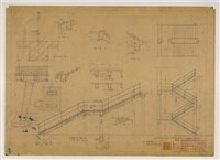 《臺灣省立成功大學圖書館新建工程設計圖》圖組─〈樓梯大樣圖〉藏品圖，第1張