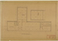 《臺灣省立成功大學圖書館新建工程設計圖》圖組─〈三樓平面圖〉藏品圖，第1張