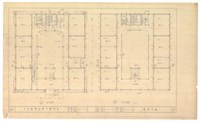 《天主教寶血會新建小學校舍設計圖》圖組─〈教室平面〉藏品圖，第1張