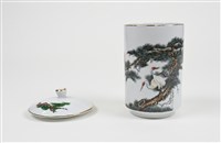 「成功大學」松鶴陶瓷杯組藏品圖，第1張