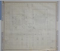 王昭藩〈高雄市立中正文化中心〉設計圖組-「一層平面1比200」藏品圖，第1張