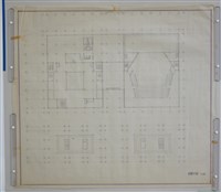 王昭藩〈高雄市立中正文化中心〉設計圖組-「四層平面1比200」藏品圖，第1張