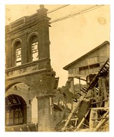 〈1935年新竹、臺中地震-苗栗郡街道損害狀況〉照片藏品圖，第1張