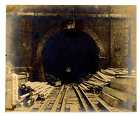 〈1935年新竹、臺中地震-臺中州鐵路隧道損害狀況〉照片藏品圖，第1張