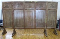 迎賓苑五頁式木質屏風藏品圖，第2張