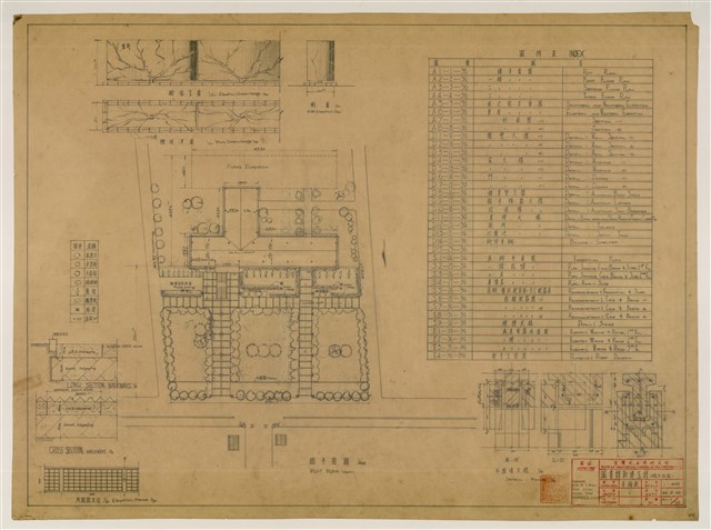 《臺灣省立成功大學圖書館新建工程設計圖》圖組─〈總平面圖〉的圖片