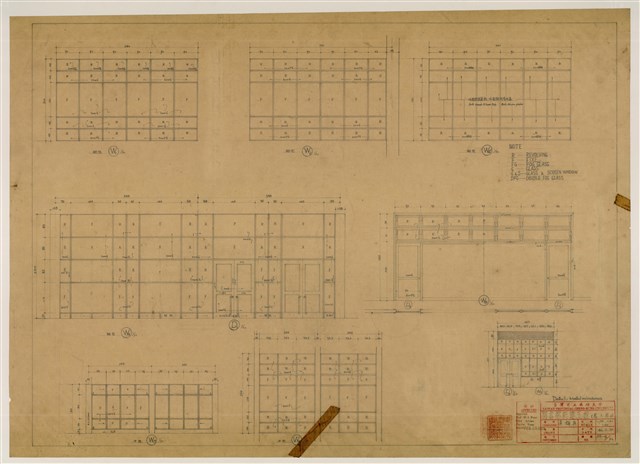 《臺灣省立成功大學圖書館新建工程設計圖》圖組─〈窓大樣1〉的圖片