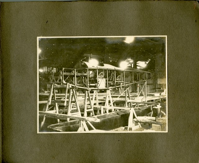 Photo of fuselage of "Chia type Seaplane Trainer Ⅰ" at Wong Tsoo's album 
